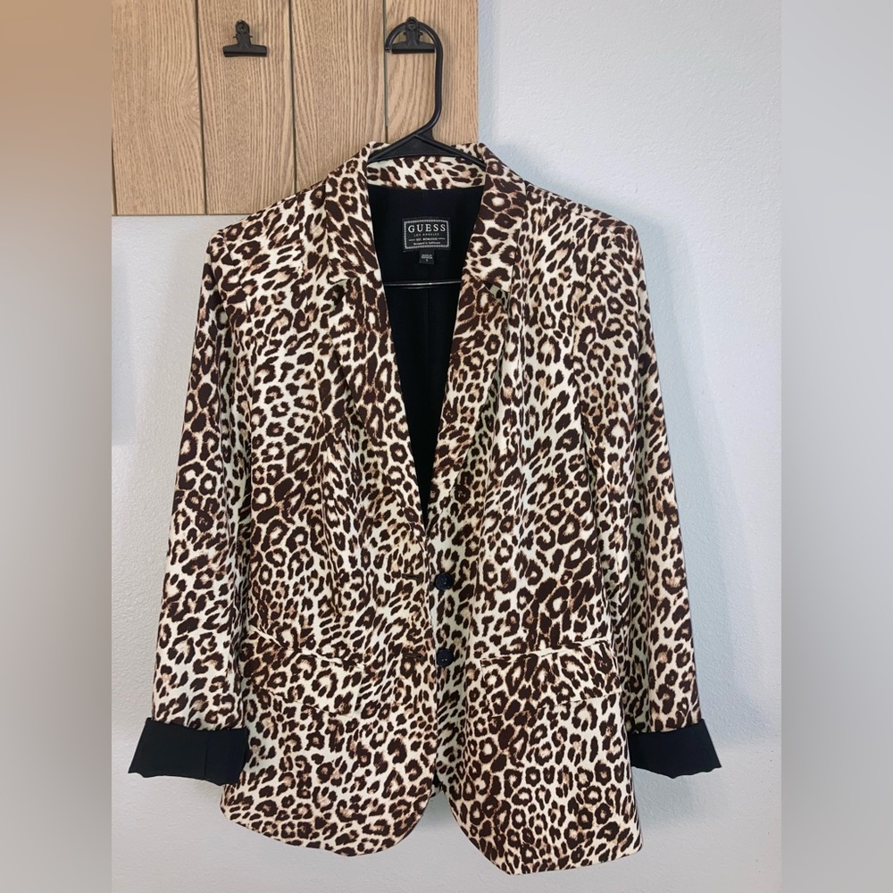 Guess leopard print blazer